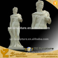 Western Hand Carved Natural Marble Man Statue